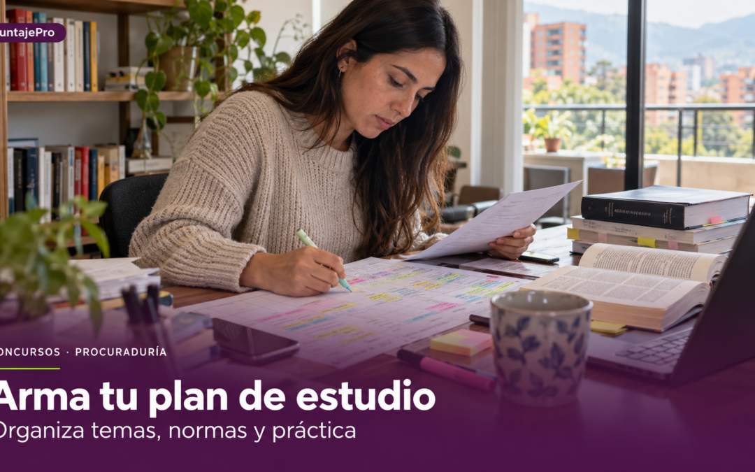 Prueba de conocimientos de la Procuraduría: cómo armar tu plan de estudio