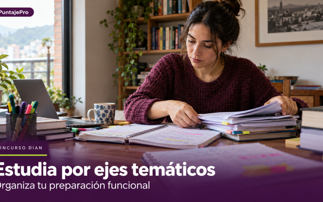 Cómo estudiar para la prueba funcional del concurso DIAN: método por ejes temáticos